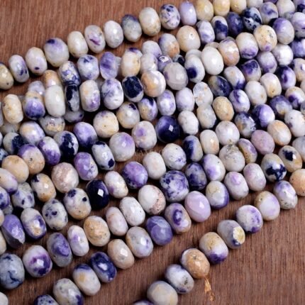 Natural Tiffany Opal Faceted Rondelle Beads