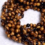 Natural Tiger eye round shape smooth Beads