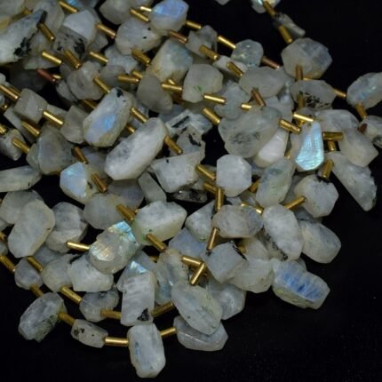 Natural White Rainbow Moonstone Fancy Raw