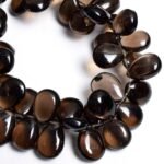 Natural smoky quartz Smooth pear shape gemstone