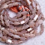 Peach Moonstone Faceted Nuggets Shape Beads