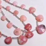 Pink Opal Faceted Heart Shape 8mm-13mm