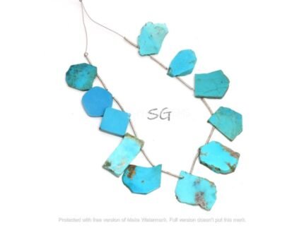 Natural Arizona Turquoise Fancy Raw 20x19mm 21x16mm