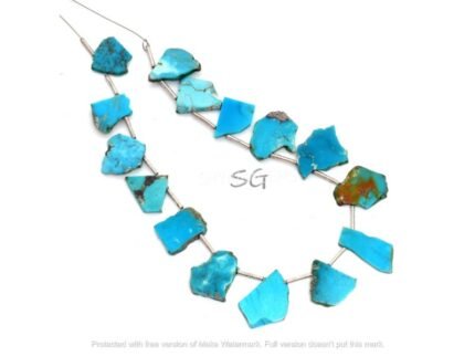 Natural Arizona Turquoise Fancy Raw 11x12mm 18x14mm