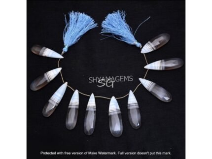 Boulder Opal Long Pear Faceted Gemstone Beads