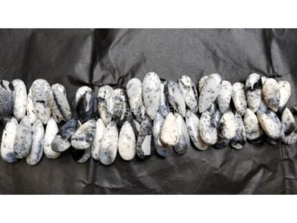 Natural Dendrite Opal Pear Faceted Beads