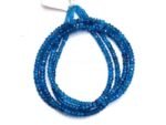 Natural Neon Blue Apatite Handcut 2-4mm Rondelle