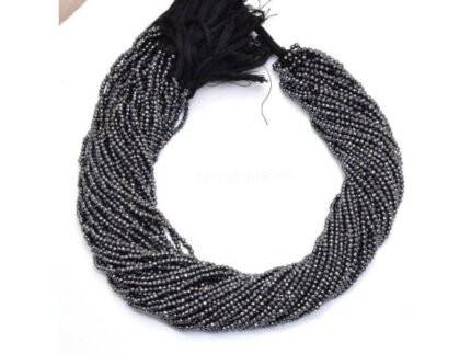 Black Spinel Faceted Beads