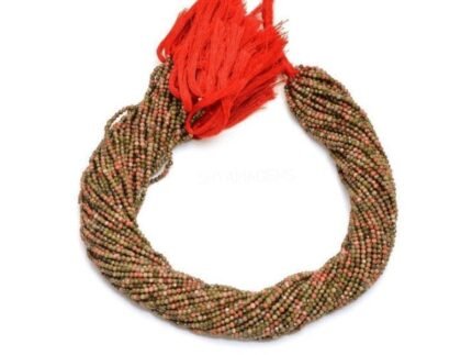 Natural Unakite Faceted Beads