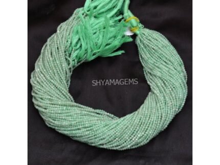 Green Strawberry Faceted Beads