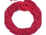 Red Jade Faceted Beads