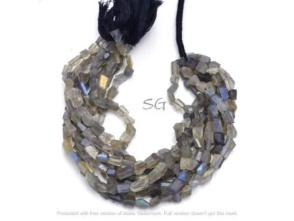 Natural Labradorite Faceted Nuggets Shape Beads