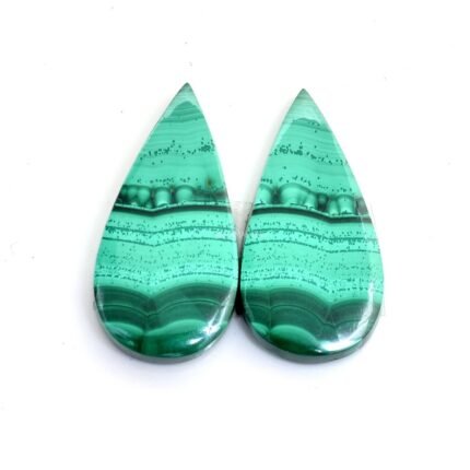 Natural Malachite Perfect Pair Cabochons MH31