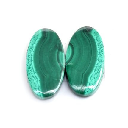 Natural Malachite Perfect Pair Cabochons MH35