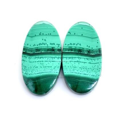 Natural Malachite Perfect Pair Cabochons MH37