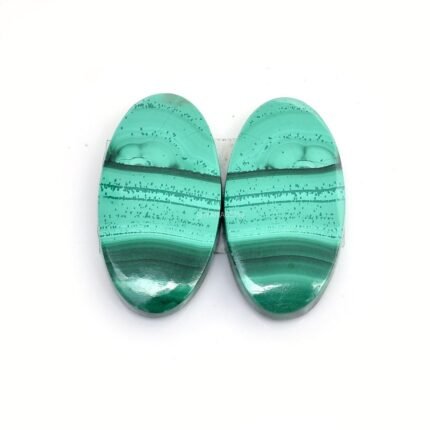 Natural Malachite Perfect Pair Cabochons MH38