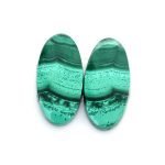 Natural Malachite Perfect Pair Cabochons MH39