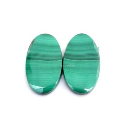 Natural Malachite Perfect Pair Cabochons MH41