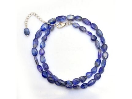 Bio Tanzanite Oval Silver Necklace