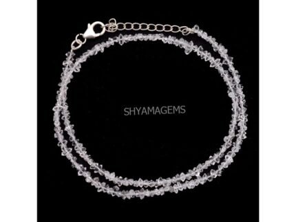 925 Silver Herkimer Diamond Quartz Necklace Beads