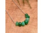 925 Silver Chrysoprase Shaded Smooth Necklace