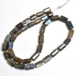 Labradorite Faceted Fancy Tube Shape Beads