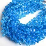 Natural Neon Blue Apatite Smooth Pear Shape