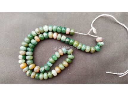 Tree Agate Jasper Smooth Gemstone Beads 8.5mm