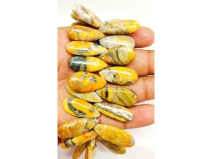 Natural bumble bee Jasper Fancy Pear shape