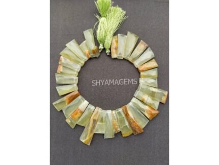 Bio-Green Jasper faceted fancy shape Gemstone beads