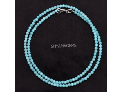 Peruvian Amazonite Faceted 3mm Silver Jewelry Necklace