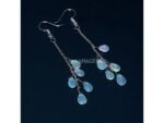 925 Sterling Silver Ethiopian Opal Dangle Earrings