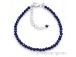 925 Silver Lapis Lazuli Beaded Bracelet