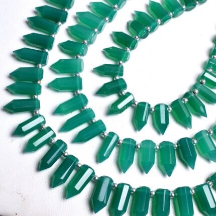 Green Onyx Faceted Fancy Pencil Shape