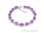 Silver Amethyst & Ethiopian Opal Beaded Bracelet