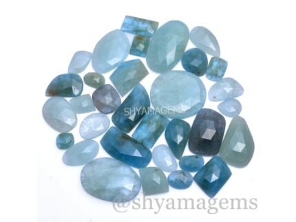 Aquamarine Uneven Rose Cut Flat