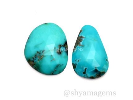 Turquoise Freeform Loose Rose Cut