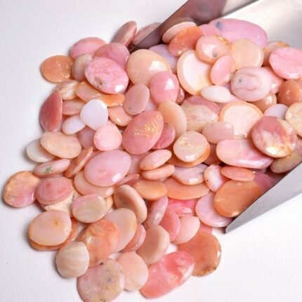 Pink Opal Freeform Loose Rose Cut