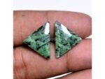 Ruby zoisite Pair Trillion Faceted Cabochon RZ120