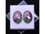 Ruby Zoisite Pair Oval Faceted Cabochon RZ102