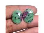 Ruby Zoisite Pair Oval Faceted Cabochon RZ119