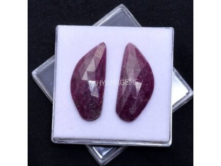 Ruby Zoisite Pair Fancy Faceted Cabochon RZ121