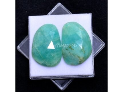 Amazonite Pair Fancy Rose Cut Cabochon A101