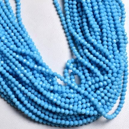 Blue Turquoise Faceted Beads
