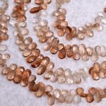 Brown Topaz Faceted Pear Shape Beads