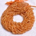 Citrine Stone Smooth Heishi Tyre Beads