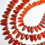 Carnelian Faceted Fancy Pencil Shape Beads