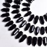 Black Onyx Faceted Fancy Pencil Shape