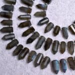 Labradorite Faceted Fancy Pencil Shape Beads