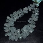 Moss Aquamarine Faceted Pear Beads Gemstone